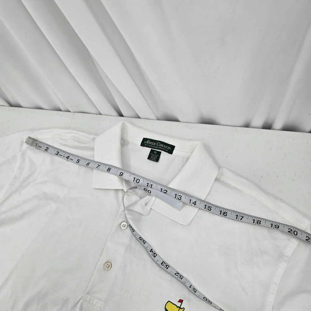 Amen Corner US PGA Masters Augusta National Mens Polo Large Pima Cotton White XL - Picture 7 of 9